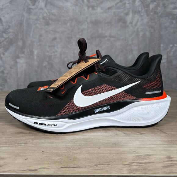 Nike Air Zoom Pegasus 41 Cleveland Browns Men’s 11 Black/Orange NWT - Picture 2 of 10